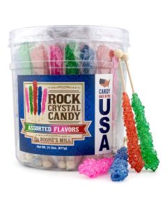 Boone's Mill XL Rock Crystal Candy Sticks - Assorted Flavors