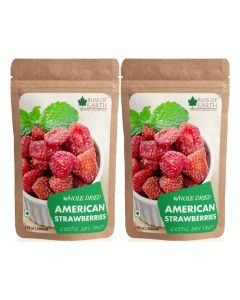 2x200gm Whole Dried American Strawberries Exotic Dry Fruit Healthy and Tasty (Pack of 2)
