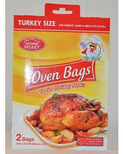 Home Select Big Check Oven Bags Turkey Size 2 Bags