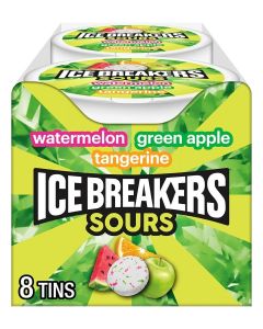 ICE BREAKERS Sours Sugar Free Mints - Watermelon, Green Apple, Tangerine