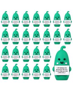 Gejoy 25 Pcs Mini Rubber Pickle Toys Positive Gifts Mini Pickles Decorations and Encouragement Birthday Motivational Desk Pets Gifts for Colleague Staff Teacher