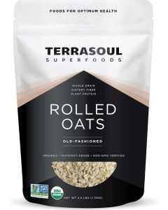 Terrasoul Superfoods Organic Rolled Oats - Gluten-Free Old-Fashioned Whole Grain, 1.15 kg