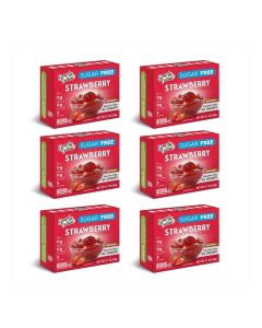 Plant Based Natural Strawberry Jel Dessert – 6 Pack – Zero Sugar, 0g Net Carbs, Gluten Free, Vegan, Diabetic & Allergen Free