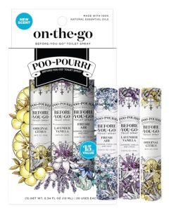 PooPourri BeforeYouGo Toilet Spray OnTheGo Travel Size Variety 10 mL Original Citrus Lavender Vanilla and Fresh Air