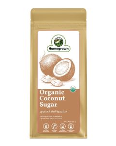Homegrown 100% Organic Coconut Sugar 500g / Low GI / Unrefined Brown Coconut Sugar / Perfect for Cooking & Desserts