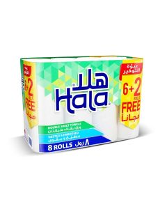 Hala Kitchen Towels (6+2 free) Rolls 2 Ply 40 Sheets