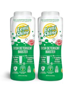 Lemi Shine Natural Dish Detergent Booster Hard Water Stain Remover MultiUse Citric Acid Cleaner 24 oz 2 Pack