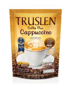 Truslen Coffee Plus Cappuccino Sugar-Free / Instant Coffee Mix with L-Carnitine & Glutamine / 136 g
