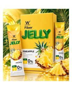 Wink White Fiber Jelly Pineapple Flavor - 25 Sachets, 125g Total - No Added Sugar