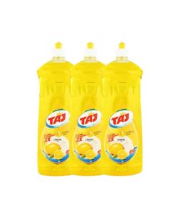 TAJ Dishwashing Liquid 1L x3 PET Eco Pack Strong Grease Removal Dish Wash