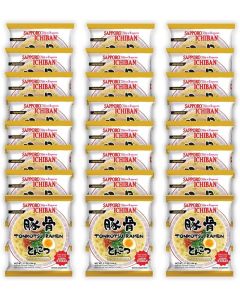 Sapporo Ichiban Tonkotsu Ramen Noodles, 3.7 Ounce - Traditional Japanese Instant Noodles
