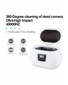 Ultrasonic Jewelry Cleaner Machine with Basket Stand - Portable Sonic Cleaner for Rings, Earrings, Necklaces, Glasses, Watches, Coins, and Dentures. Perfect for Deep Cleaning!