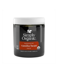 Vanilla Bean Paste, 4 Ounce Jar, Certified Organic, Kosher, Vegan, Non-GMO Rich Soft Paste, Warm Woody Aroma