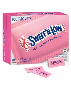 SweetN Low Zero Calorie Sweetener Packets 100 Ct Kosher Gluten Free Low Glycemic Index Individual Tea and Coffee Sweetener Packets