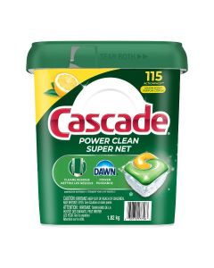 Power Clean Dishwasher Detergent ActionPacs With Grease Fighting Of Dawn, 115-count 1.82 kg, Grate Descaler for Dishes