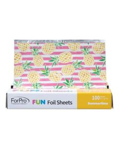 ForPro FUN Summertime 9 Foil Sheets Aluminum Hair Foils for Color Application and Highlighting Services Food Safe PopUp Dispenser 9 W x 1075 L 100Count