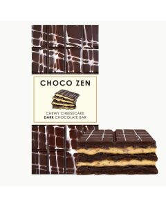Choco Zen Premium Dubai Dark Chocolate Bar (Chewy Cheesecake Dark Chocolate, 130g) – Luxury Dessert, Gourmet, Rich With Premium Flavors