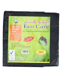 Eco Care Black Garbage Bag Sheet, 10S, 55 Gallon - 80 X 110