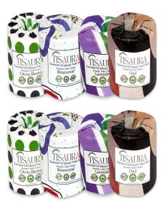 TISAURA Aromatic Scented Toilet Rolls With Bathroom Freshener Combo (Oud,Rosewood,Lavender,Citrus) 2 Ply, 250 Pulls (Pack of 8), 2000 Pulls Total - Luxurious Aroma