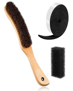 Patelai 3 Pieces Felt Hat Brush Kit Cowboy Cleaner Brush with Hat Size Reducer and Cleaning Sponge for Cleaning Felt Western Cowboy Cowgirl Cap Resizing(Natural)