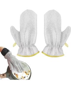 AAOVEFOX Best Multipurpose Cleaning NonScratch Wire Hand Gloves Ideal for Washing Dishes Wet and Dry Stainless Steel Scrubber Dishwashing Gloves Machine Washable Hand Gloves 10
