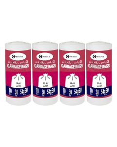 KOVAR Biodegradable & Antibacterial 10 Gallon Garbage Bags / Plastic Trash Bags / Leak-Proof Bin Bags for Wet & Dry Waste / 120 Pcs with 4-Pack Roll Set / Waste Bag for Indoor & Outdoor / 54cm x 60cm