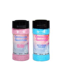 Perfectware 2ct 16oz Jars of Cotton Candy Floss Sugar Pink Vanilla and Blue Raspberry