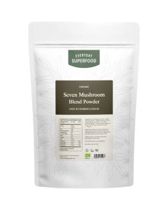 Everyday Superfood Organic Seven Mushroom Blend Powder 100g, 7 Mushrooms Including Lion's Mane, Suitable for Cooking and Coffee Drinks