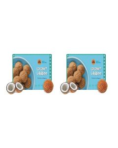 GO DESi Coconut Ladoo, 300 grams, Laddu, Laddoo, Gift for Sister and Brother, Indian Sweets, Mithai Gift (Pack of 2)