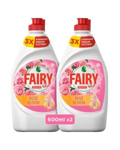 Fairy Max Plus Rose Bloom Fragranced Dishwashing Liquid- 2X600ml