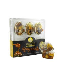 Natural Sidr Honey With Fresh Nuts And Spoon - 6 Pieces