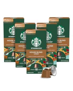 Starbucks by Nespresso Original Line House Blend Medium Roast Coffee 50count Espresso Pods