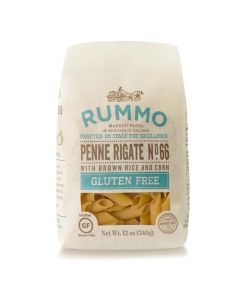 Rummo Gluten Free Penne Rigate N66 Gluten Free Pasta Made with Corn Rice Penne Pasta Noodles Pasta from Italy 12 Ounce Pack of 1