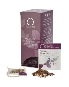 Organic Berry Fruity Tea, Whole Leaf Stitched Silken Teabags x 40