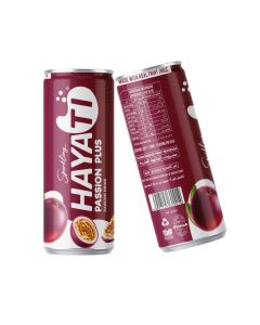 Hayati Passion Plus Sparkling Fruit Soft Drink / 20% Real Passion Fruit Juice â€“ Carbonated, Vitamin C Enriched / Exotic & Refreshing Tropical / 250ML (Pack of 1)