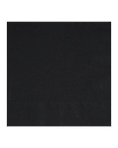 Midnight Black Lunch Napkins - Pack Of 20