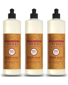 MRS MEYERS CLEAN DAY Liquid Dish Soap Biodegradable Formula Limited Edition Apple Cider 16 fl oz Pack of 3