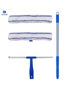 Kovar Window Cleaning Kit With Extendable Telescopic Soft Grip Handle Pole- Blue