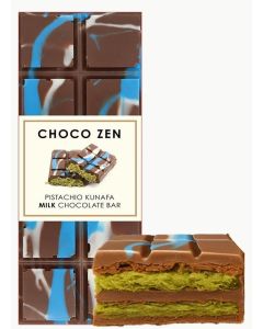 Choco Zen Premium Pistachio Kunafa Milk Chocolate Bar 65g
