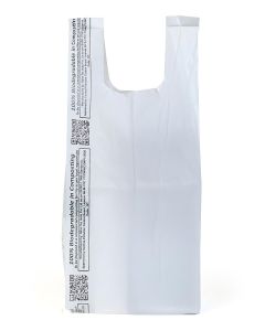 Lakmo Crafts® 100% Compostable Carry bags for Grocery/Food Storage/Retail Stores / Pack of 50 bags (16x20 inches)