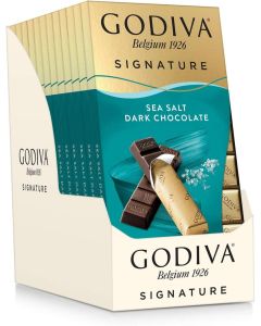 Godiva Chocolatier Signature Mini Bars - Sea Salt Dark Chocolate, 12 Count