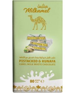 MILKAMEL PISTACHIO KUNAFA WHITE 80G