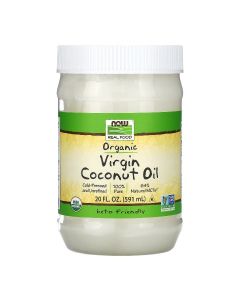 NOW Foods, Real Food, Organic Virgin Coconut Oil, 20 fl oz (591 ml)