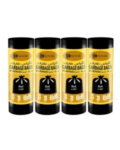 Kovar Plastic Bio-Degradable Garbage Bags Roll 65X95cm Black Color- 4X20Bags