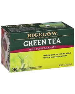 Bigelow Tea Green Tea with Pomegranate Caffeinated Tea with Pomegranate 20 Count Box Pack of 6 120 Total Tea Bags