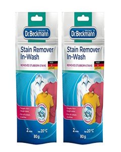 Dr Beckmann Stain Remover In-Wash Ultra 80g / Gently Removes Tough Stains / Gentle on Fabrics / For cleaner clothes / 2 x 80g, 160g / Pack of 2