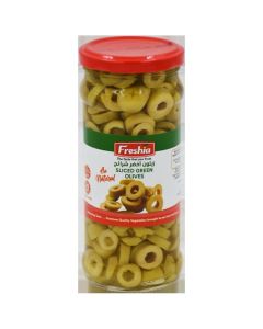 Freshia Sliced Green Olives 335g / Ready-to-Use Pre-Sliced Olives in Brine / Perfect for Pizza, Salad, Pasta & Sandwiches / Mediterranean Diet Staple / Vegan, Gluten-Free