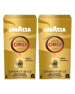 NESPRESSO Qualità Oro Espresso Coffee, 100% Arabica, Nespresso Original Compatible Aluminum capsules, Pack of 20 capsules