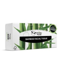 The Cheeky Panda Bamboo Facial Tissues Boxes Flat Tissue Box 80 Tissues per Box Soft 3 Ply Bamboo Tissue Paper