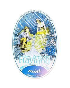 Les Anis de Flavigny French Mints Candy Mint Flavor Hard Candy Natural Gourmet Sweets in Classic Tin 50g 175 oz